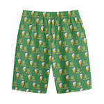 Cute Shamrock Saint Patrick's Day Print Cotton Shorts