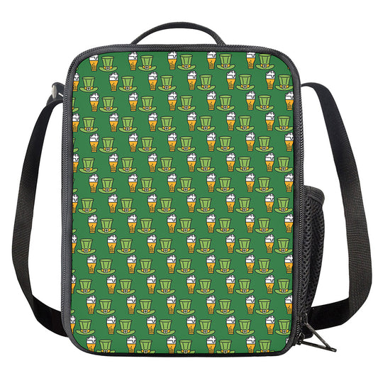 Cute Shamrock Saint Patrick's Day Print Crossbody Lunch Bag