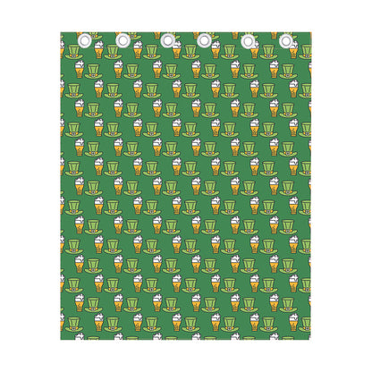 Cute Shamrock Saint Patrick's Day Print Curtain