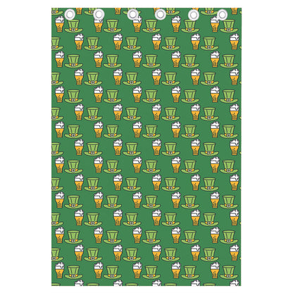 Cute Shamrock Saint Patrick's Day Print Curtain
