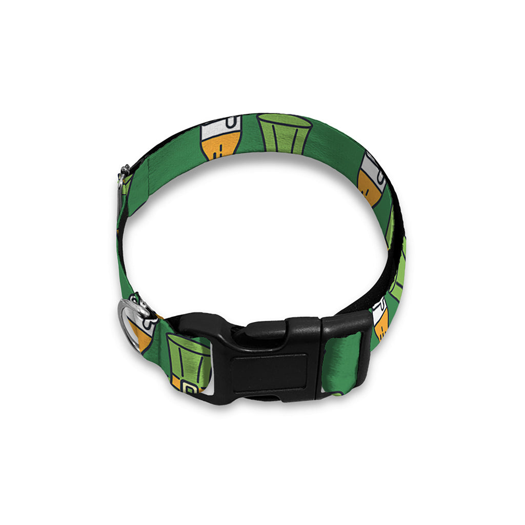 Cute Shamrock Saint Patrick's Day Print Dog Collar