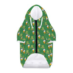 Cute Shamrock Saint Patrick's Day Print Dog Zip Up Hoodie
