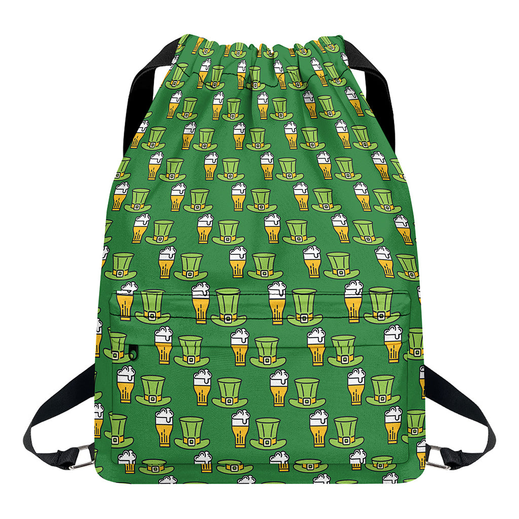 Cute Shamrock Saint Patrick's Day Print Drawstring Backpack