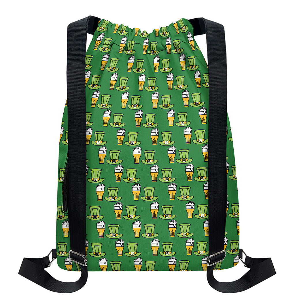 Cute Shamrock Saint Patrick's Day Print Drawstring Backpack