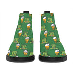 Cute Shamrock Saint Patrick's Day Print Flat Ankle Boots