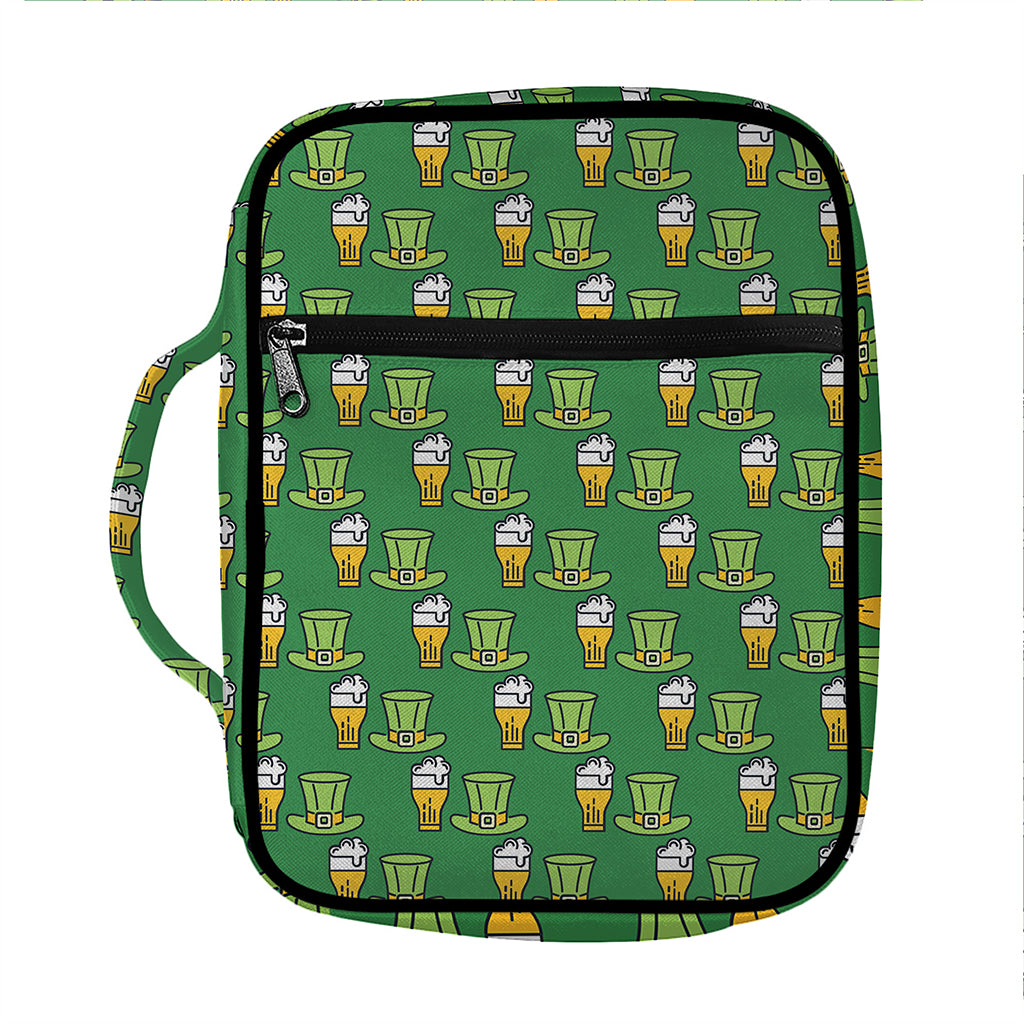 Cute Shamrock Saint Patrick's Day Print Front Pocket Bible Bag