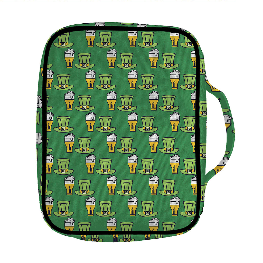 Cute Shamrock Saint Patrick's Day Print Front Pocket Bible Bag