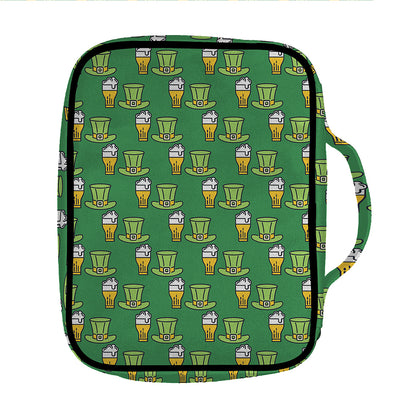Cute Shamrock Saint Patrick's Day Print Front Pocket Bible Bag