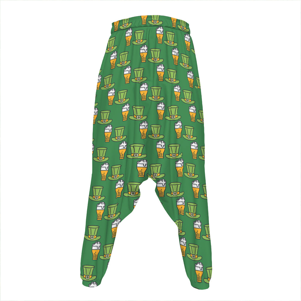 Cute Shamrock Saint Patrick's Day Print Hammer Pants