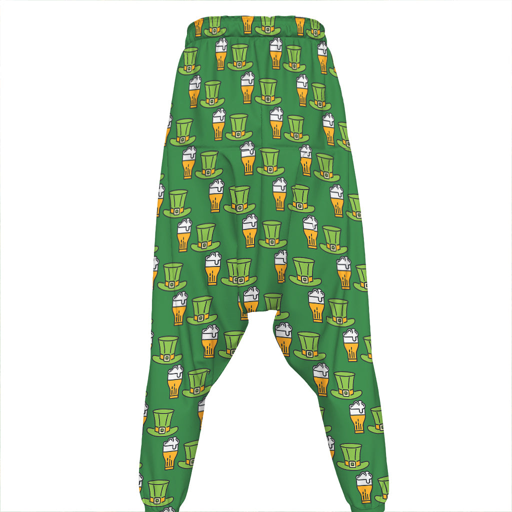 Cute Shamrock Saint Patrick's Day Print Hammer Pants
