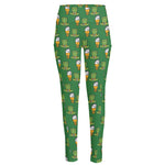 Cute Shamrock Saint Patrick's Day Print High-Waisted Pocket Leggings