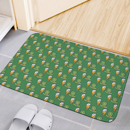 Cute Shamrock Saint Patrick's Day Print Indoor Door Mat