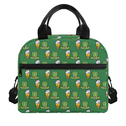 Cute Shamrock Saint Patrick's Day Print Insulated Lunch Bag