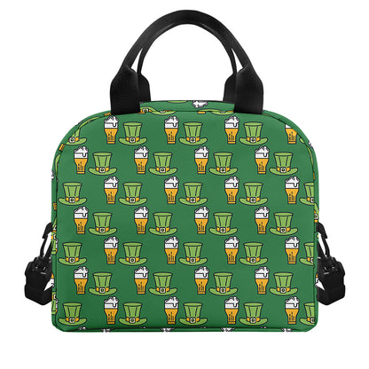 Cute Shamrock Saint Patrick's Day Print Insulated Lunch Bag