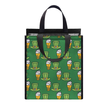 Cute Shamrock Saint Patrick's Day Print Insulated Lunch Tote