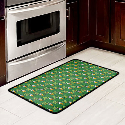 Cute Shamrock Saint Patrick's Day Print Kitchen Mat