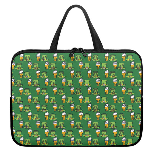 Cute Shamrock Saint Patrick's Day Print Laptop Sleeve With Handle