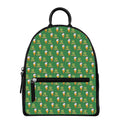 Cute Shamrock Saint Patrick's Day Print Leather Backpack