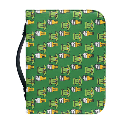 Cute Shamrock Saint Patrick's Day Print Leather Bible Cover