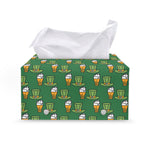 Cute Shamrock Saint Patrick's Day Print Leather Tissue Box Cover
