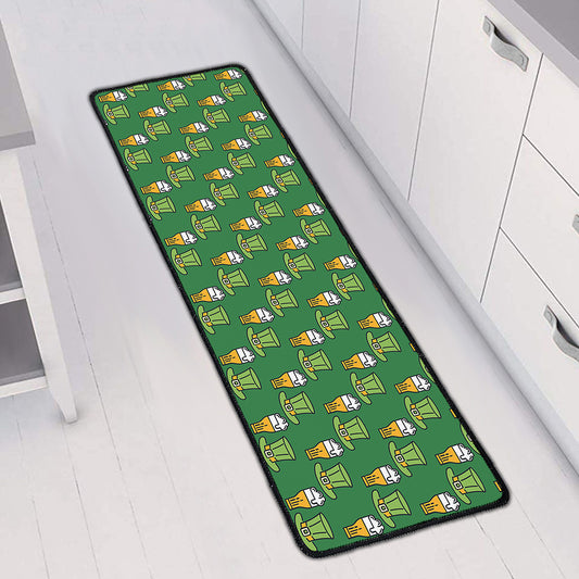 Cute Shamrock Saint Patrick's Day Print Long Kitchen Mat