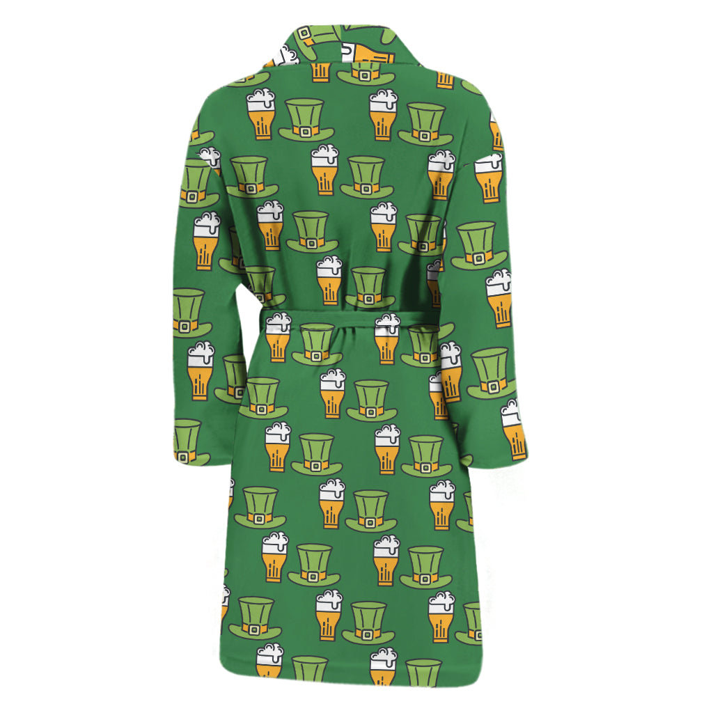 Cute Shamrock Saint Patrick's Day Print Men's Bathrobe