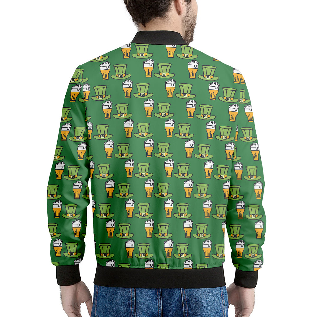 Cute Shamrock Saint Patrick's Day Print Men's Bomber Jacket