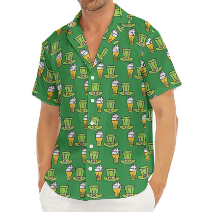 Cute Shamrock Saint Patrick's Day Print Men's Deep V-Neck Shirt