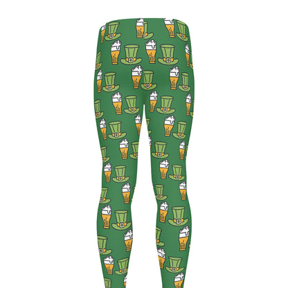 Cute Shamrock Saint Patrick's Day Print Men's leggings