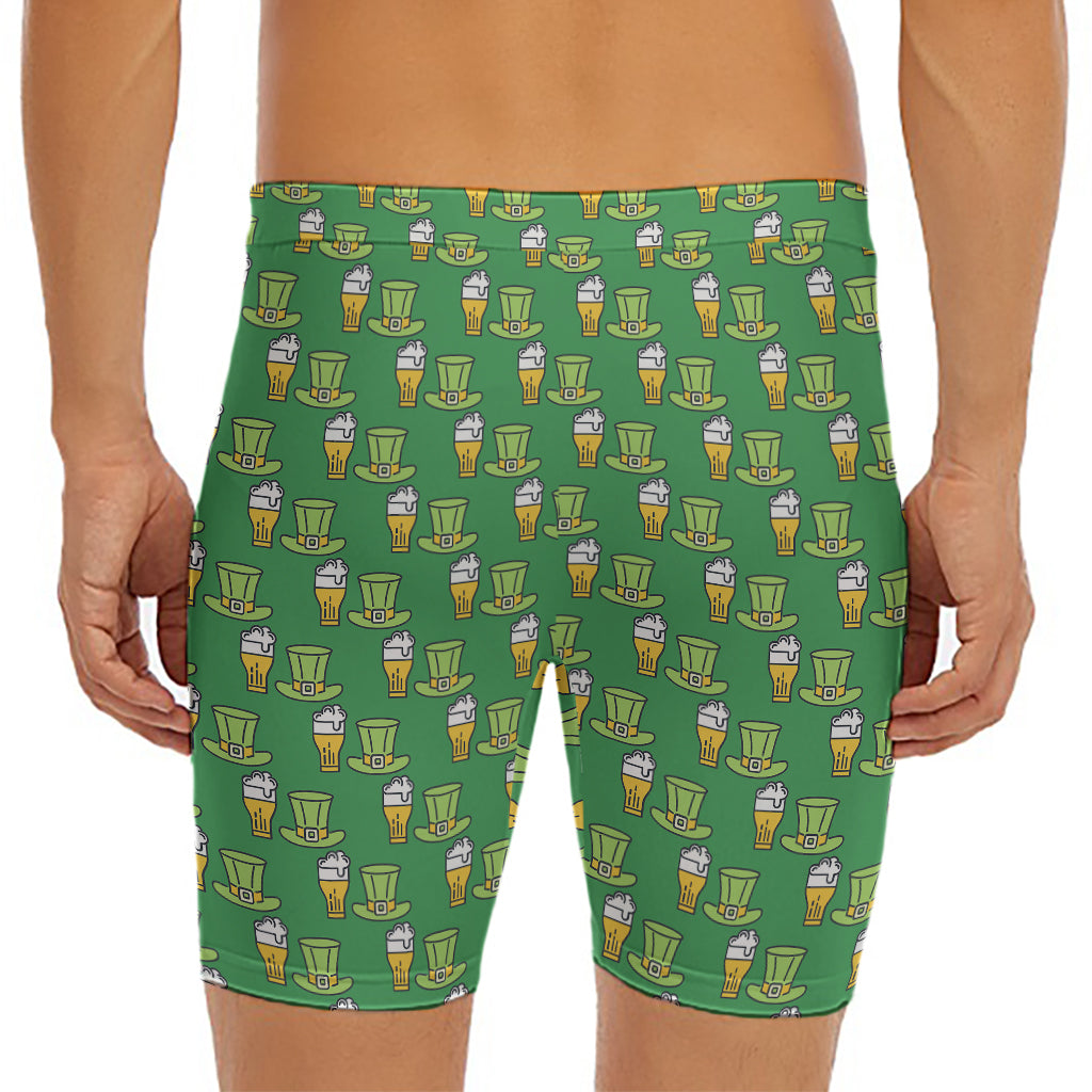 Cute Shamrock Saint Patrick's Day Print Men's Long Boxer Briefs
