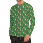 Cute Shamrock Saint Patrick's Day Print Men's Long Sleeve Rash Guard