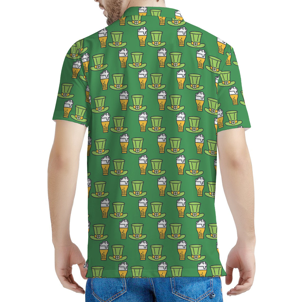 Cute Shamrock Saint Patrick's Day Print Men's Polo Shirt
