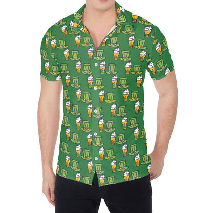 Cute Shamrock Saint Patrick's Day Print Men's Shirt