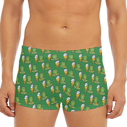 Cute Shamrock Saint Patrick's Day Print Men's Short Boxer Briefs