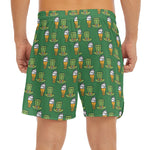Cute Shamrock Saint Patrick's Day Print Men's Split Running Shorts