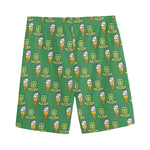 Cute Shamrock Saint Patrick's Day Print Men's Sports Shorts