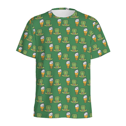 Cute Shamrock Saint Patrick's Day Print Men's Sports T-Shirt