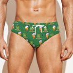 Cute Shamrock Saint Patrick's Day Print Men's Swim Briefs