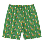 Cute Shamrock Saint Patrick's Day Print Men's Swim Trunks
