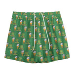 Cute Shamrock Saint Patrick's Day Print Mesh Shorts