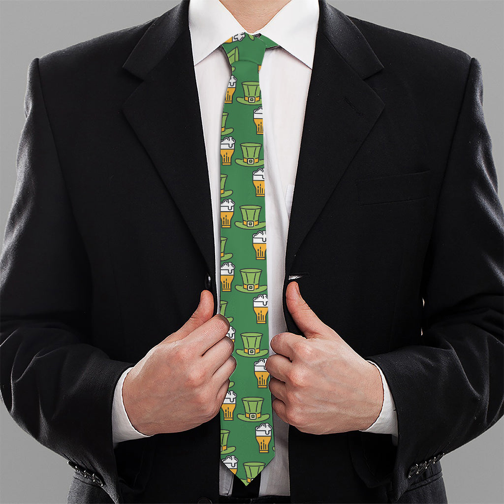 Cute Shamrock Saint Patrick's Day Print Necktie