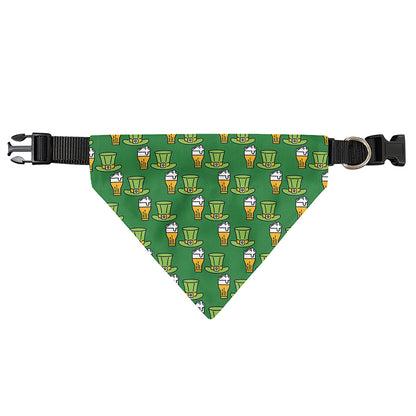 Cute Shamrock Saint Patrick's Day Print Over The Collar Dog Bandana