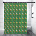 Cute Shamrock Saint Patrick's Day Print Premium Shower Curtain