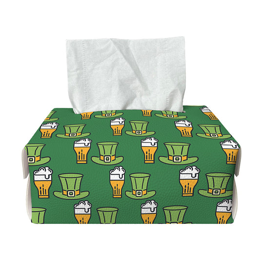 Cute Shamrock Saint Patrick's Day Print Rectangle Tissue Box Cover