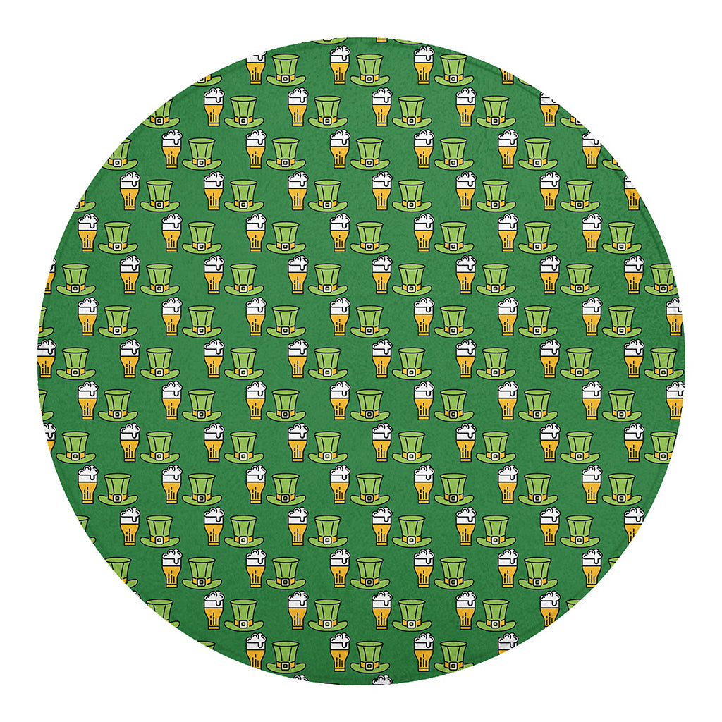 Cute Shamrock Saint Patrick's Day Print Round Blanket