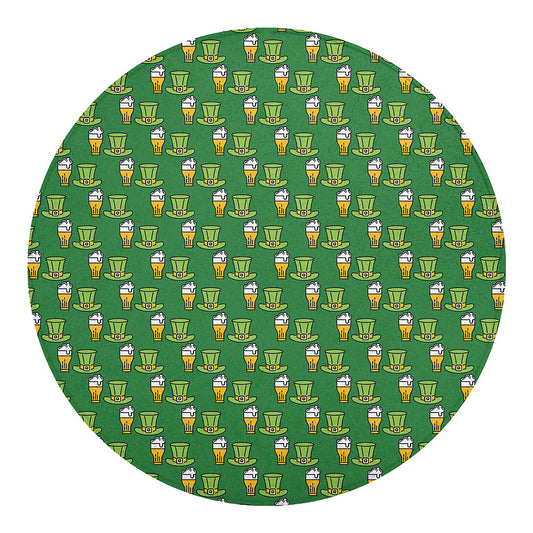 Cute Shamrock Saint Patrick's Day Print Round Blanket