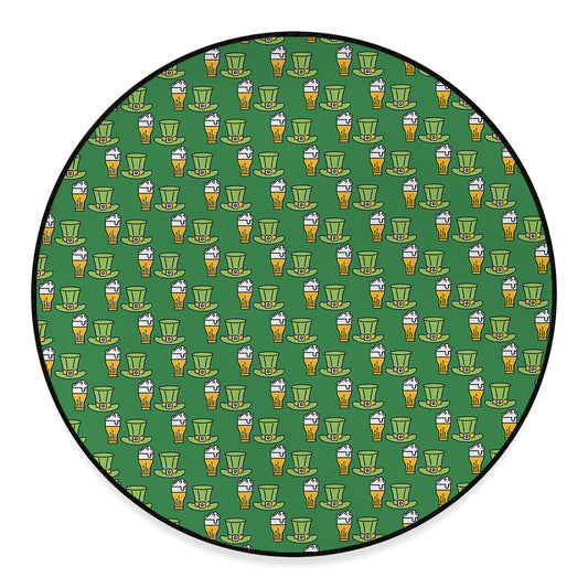 Cute Shamrock Saint Patrick's Day Print Round Floor Mat