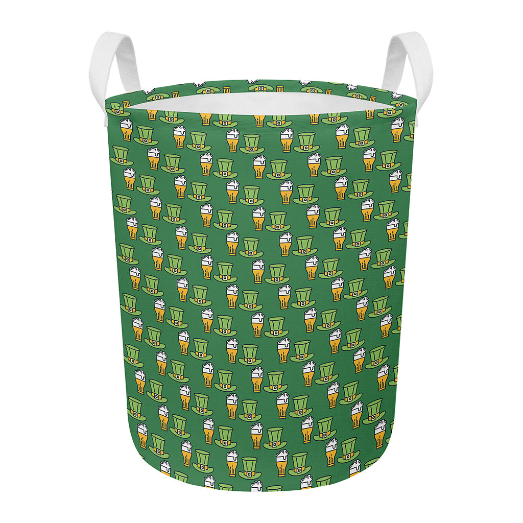 Cute Shamrock Saint Patrick's Day Print Round Laundry Basket
