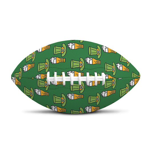 Cute Shamrock Saint Patrick's Day Print Rugby Ball