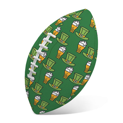 Cute Shamrock Saint Patrick's Day Print Rugby Ball